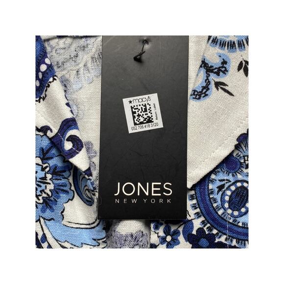 Polished Jones New York Paisley Linen Blend Blazer XS Officecore - Picture 7 of 16